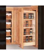 Wall Cabinet Pull-out Organizer with Wood Adjustable Shelves - Fits Best in W0930, W0936 or W0942 Cleveland - Town Sell Cabinets