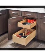 Double Soft Closing Slide Out Drawers with dividers - Fits Best in B24 Cleveland - Town Sell Cabinets
