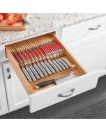 Wood Double Knife Block Insert - Fits Best in B18, DB18-3, B21, or DB21-3 Cleveland - Town Sell Cabinets