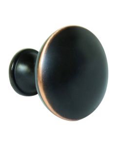 Oil-Rubbed Bronze Contemporary Metal Knob 1-1/8 in Cleveland - Town Sell Cabinets
