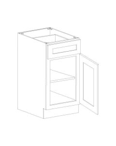 Summit Shaker White Base Cabinet 12" Cleveland - Town Sell Cabinets