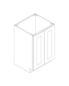Key Largo White Base Full Height Door Cabinet 24" Cleveland - Town Sell Cabinets
