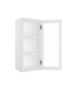 Bristol Linen Wall Open Frame Glass Door Cabinet 15"W x 36"H Cleveland - Town Sell Cabinets