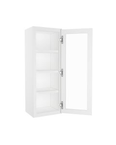 Bristol Linen Wall Open Frame Glass Door Cabinet 15"W x 42"H Cleveland - Town Sell Cabinets