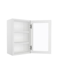 Bristol Linen Wall Open Frame Glass Door Cabinet 18"W x 30"H Cleveland - Town Sell Cabinets