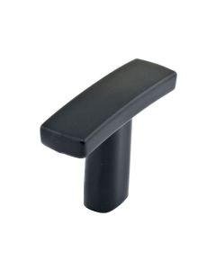 Matte Black Transitional Metal Knob 1-1/2 in Cleveland - Town Sell Cabinets