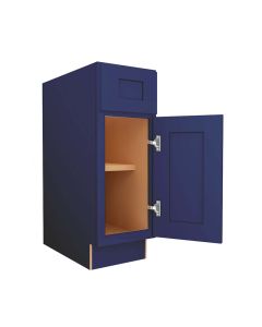 Navy Blue Shaker Base Cabinet 12" Cleveland - Town Sell Cabinets