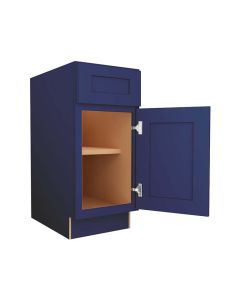 Navy Blue Shaker Base Cabinet 15" Cleveland - Town Sell Cabinets