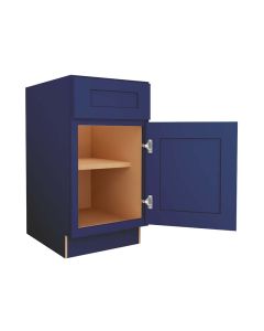 Navy Blue Shaker Base Cabinet 18" Cleveland - Town Sell Cabinets