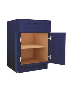 Navy Blue Shaker Base Cabinet 24" Cleveland - Town Sell Cabinets