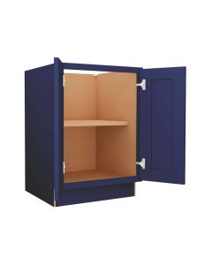 Navy Blue Shaker Base Full Height Door Cabinet 24" Cleveland - Town Sell Cabinets
