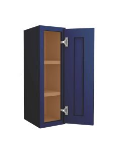 Navy Blue Shaker Wall Cabinet 9"W x 30"H Cleveland - Town Sell Cabinets