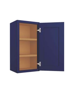 Navy Blue Shaker Wall Cabinet 15"W x 30"H Cleveland - Town Sell Cabinets