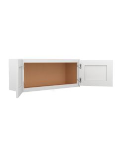 Summit Shaker White Wall Cabinet 36"W x 12"H Cleveland - Town Sell Cabinets