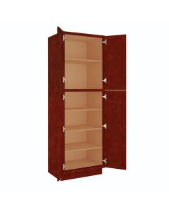 Charleston Cherry Utility Cabinet 30"W x 96"H Cleveland - Town Sell Cabinets