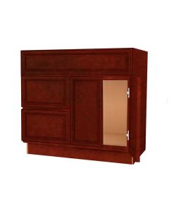 V3621D-L - Vanity Sink Base Drawer Left Cabinet 36" Cleveland - Town Sell Cabinets
