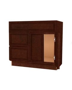 Vanity Sink Base Drawer Left Cabinet 36" Cleveland - Town Sell Cabinets