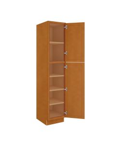 Charleston Toffee Utility Cabinet 18"W x 90"H Cleveland - Town Sell Cabinets