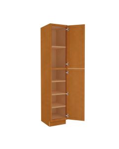 Charleston Toffee Utility Cabinet 18"W x 96"H Cleveland - Town Sell Cabinets