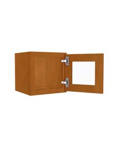 W1212BGFI - Wall Beveled Glass Door with Finished Interior 12" x 12" Cleveland - Town Sell Cabinets