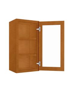 WM1530GDFI - Wall Glass Door Cabinet with Finished Interior 15" x 30" Cleveland - Town Sell Cabinets