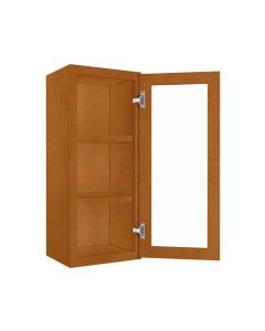 WM1536GDFI - Wall Glass Door Cabinet with Finished Interior 15" x 36" Cleveland - Town Sell Cabinets