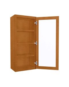 WM1842GDFI - Wall Glass Door Cabinet with Finished Interior 18" x 42" Cleveland - Town Sell Cabinets