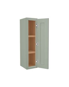 Craftsman Lily Green Shaker Wall Cabinet 9" x 36" Cleveland - Town Sell Cabinets