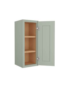 Craftsman Lily Green Shaker Wall Cabinet 12" x 30" Cleveland - Town Sell Cabinets