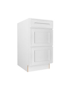 Craftsman White Shaker Drawer Base Cabinet 18" Cleveland - Town Sell Cabinets