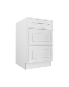 Craftsman White Shaker Drawer Base Cabinet 21" Cleveland - Town Sell Cabinets