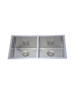F003HK2 Stainless Steel Double Basin Kitchen Sink Cleveland - Town Sell Cabinets