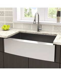F012HK2 Luxury 33 Inch Stainless Steel Farmhouse Sink Cleveland - Town Sell Cabinets