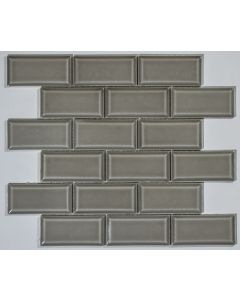 Grey Porcelain Mosaic Subway Tile Cleveland - Town Sell Cabinets