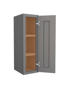 Grey Shaker Elite Wall Cabinet 9"W x 30"H Cleveland - Town Sell Cabinets