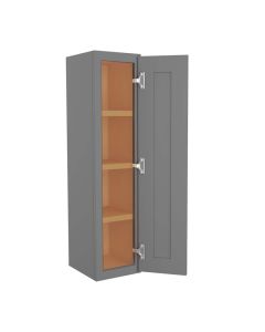 Grey Shaker Elite Wall Cabinet 9"W x 42"H Cleveland - Town Sell Cabinets
