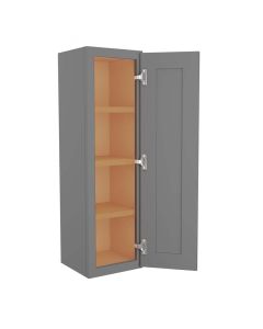 Grey Shaker Elite Wall Cabinet 12"W x 42"H Cleveland - Town Sell Cabinets