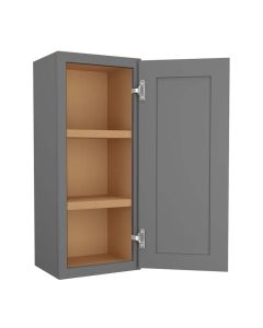 Grey Shaker Elite Wall Cabinet 15"W x 36"H Cleveland - Town Sell Cabinets