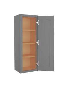 Grey Shaker Elite Wall Cabinet 15"W x 42"H Cleveland - Town Sell Cabinets
