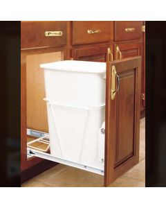 1-35 Quart Waste Containers with Full Extension Slides - Fits Best in B15 Cleveland - Town Sell Cabinets