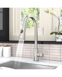 Luxury K501QY1 Single Hole Kitchen Faucet with Pull-Down Spout Cleveland - Town Sell Cabinets