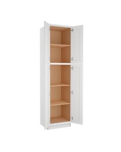 Key Largo White Utility Cabinet 24"W x 90"H Cleveland - Town Sell Cabinets