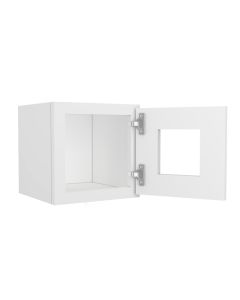 Key Largo White Wall Open Frame Glass Door Cabinet  12"W x 12"H Cleveland - Town Sell Cabinets