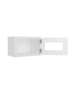 Key Largo White Wall Open Frame Glass Door Cabinet  18"W x 12"H Cleveland - Town Sell Cabinets