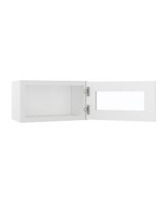 Key Largo White Wall Open Frame Glass Door Cabinet  21"W x 12"H Cleveland - Town Sell Cabinets