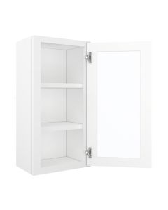 Key Largo White Wall Open Frame Glass Door Cabinet 18"W x 30"H Cleveland - Town Sell Cabinets