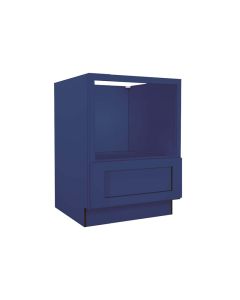 Navy Blue Shaker Microwave Base Cabinet 24"W Cleveland - Town Sell Cabinets