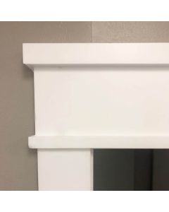 44" Shaker Style Primed Door Header Cleveland - Town Sell Cabinets