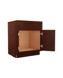Espresso Shaker Sink Base Cabinet 27"W Cleveland - Town Sell Cabinets