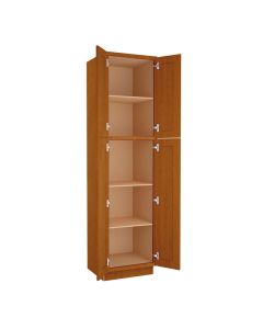 Cinnamon Shaker Utility Cabinet 24"W x 90"H Cleveland - Town Sell Cabinets